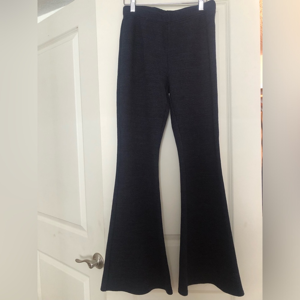 American Eagle Navy Ribbed Knit Pants